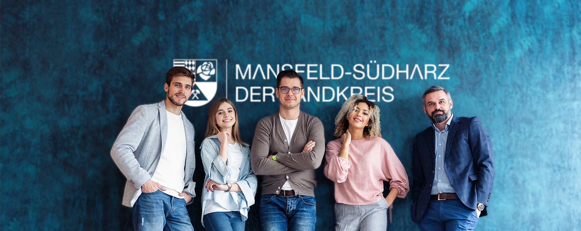 Portrait of creative business team standing together and laughing. Multiracial business people together at startup