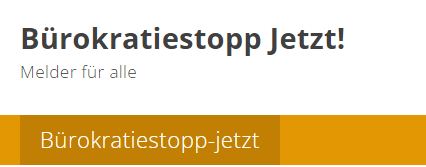 Bürokratiestopp Jetzt